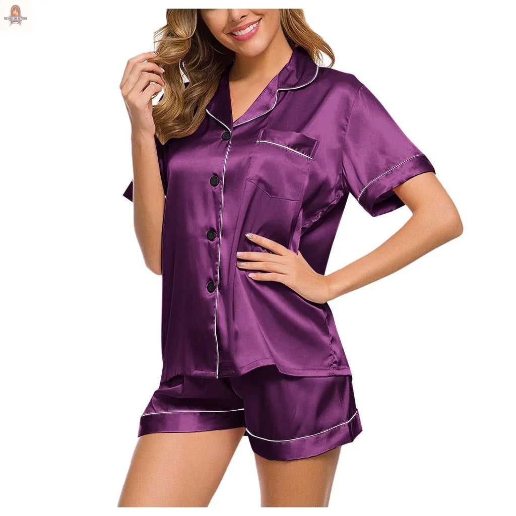 Silk Short Sleeve and Pajamas for Women - Nine One Network