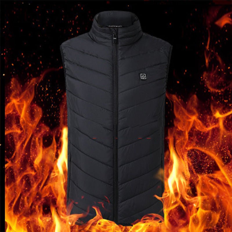Fashionable Men's Stand Collar Heated Cotton Vest - Nine One Network