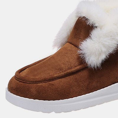 Furry Suede Snow Boots - Nine One Network