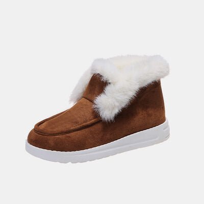 Furry Suede Snow Boots - Nine One Network