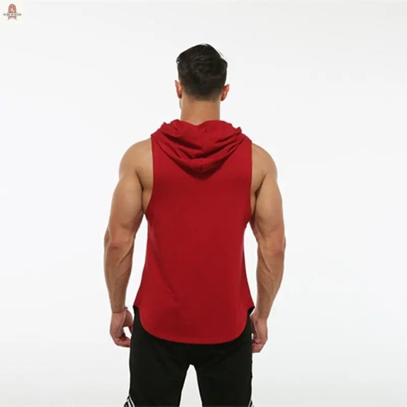 Hooded Sleeveless Vest Men's Fitness - Nine One Network