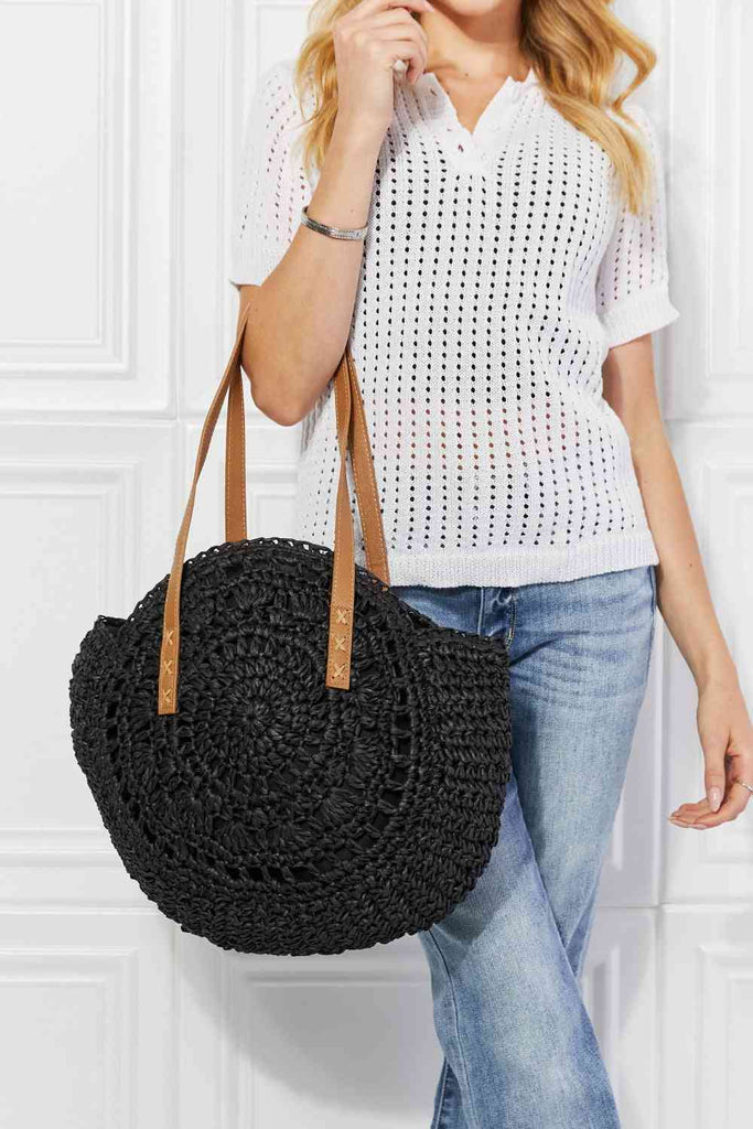 Justin Taylor C'est La Vie Crochet Handbag in Black - Nine One Network