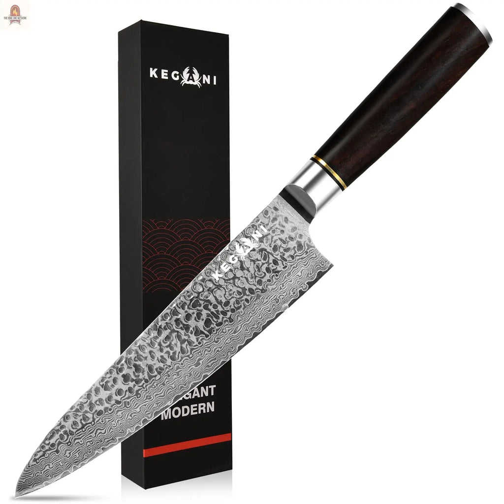 Kegani 8 Inch Japanese Chef Knife, 67 Layers Japanese VG10 Damascus Steel Chefs Knife, Professional Chef's Knife With Pakkawood Handle - Nine One Network