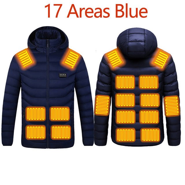 New Heated Jacket Coat USB Electric Jacket Cotton Coat Heater Thermal Clothing Heating Vest Men's Clothes Winter - Nine One Network