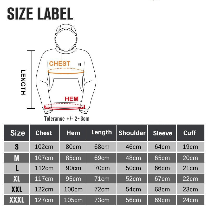 New Outdoor Electric USB Heating Sweaters Hoodies Men Winter Warm Heated Clothes Charging Heat Jacket Sportswear - Nine One Network