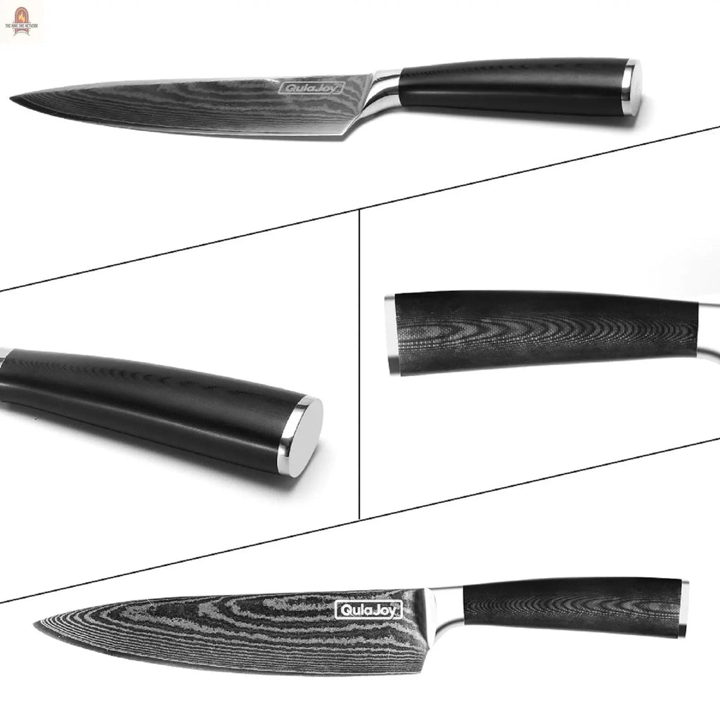 Qulajoy 8 Inch Chef Knife, Ultra Sharp Japanese Damascus VG-10 Blade,Professional Kitchen Knife With Ergonomic G10 Handle And Sheath - Nine One Network