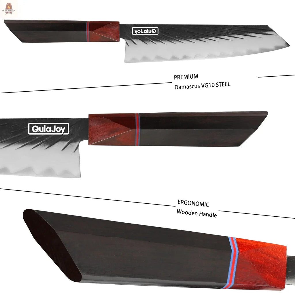 Qulajoy Forged Boning Knife, Japanese Fillet Knife With Sandalwood Handle, Three-Layers Composite HC Steel Kitchen Knives - Nine One Network