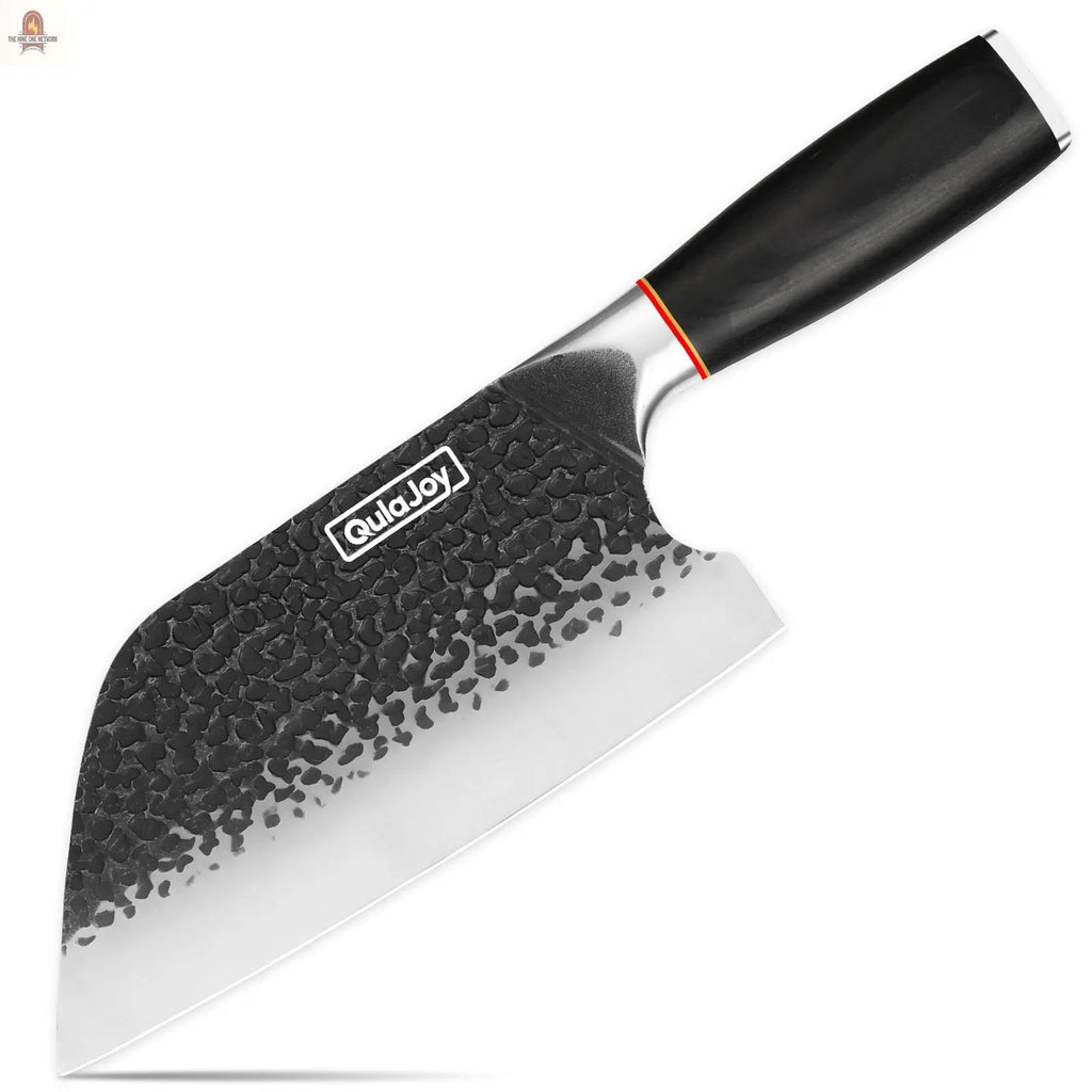 Qulajoy Meat Cleaver Knife - 7.3 Inch High Carbon Stainless Steel Butcher Knife For Meat Cutting Slicing Vegetables- Professional Chopper Knife For Home Kitchen Chef Knife - Nine One Network