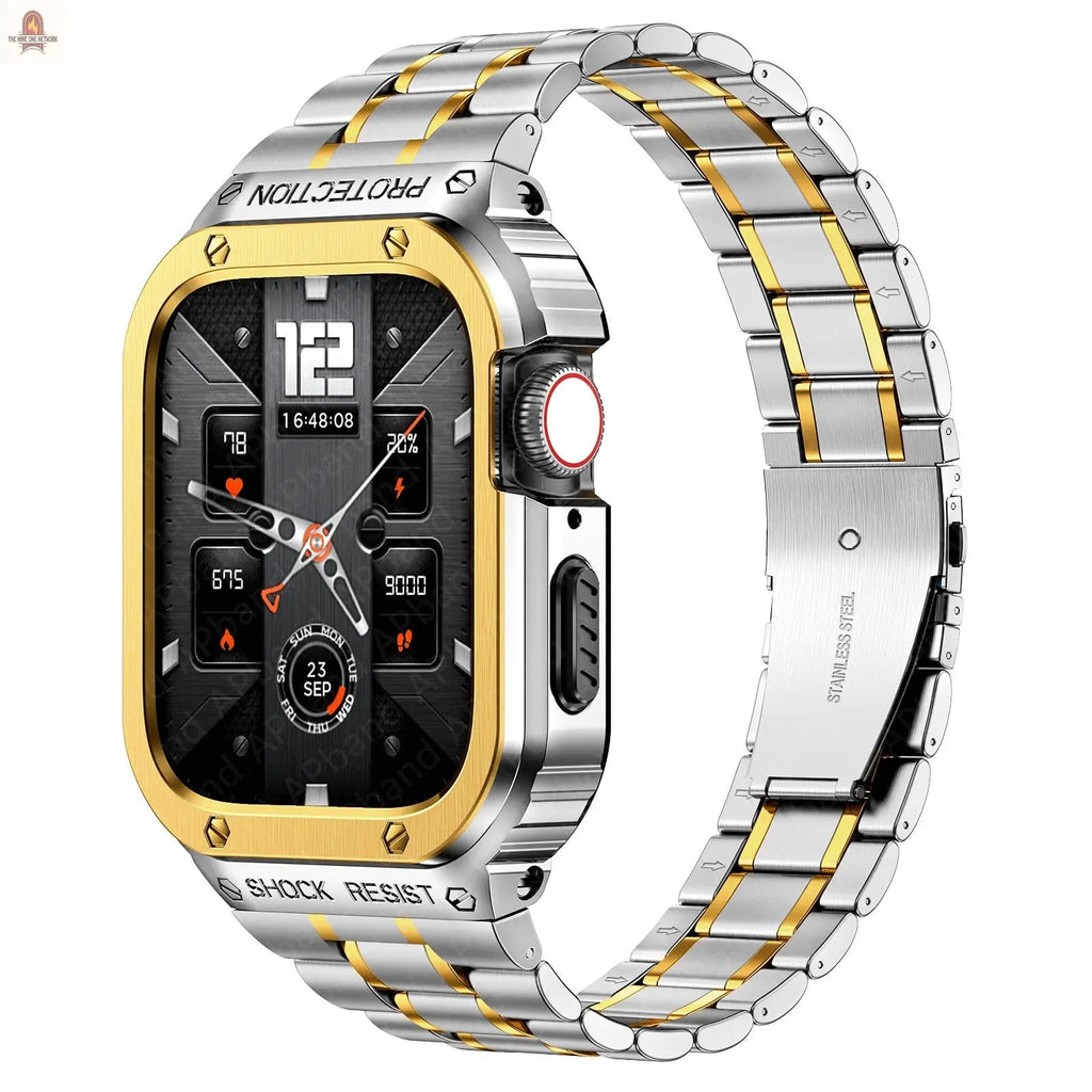 Stainless Steel Strap+Case For Apple Watch - Nine One Network