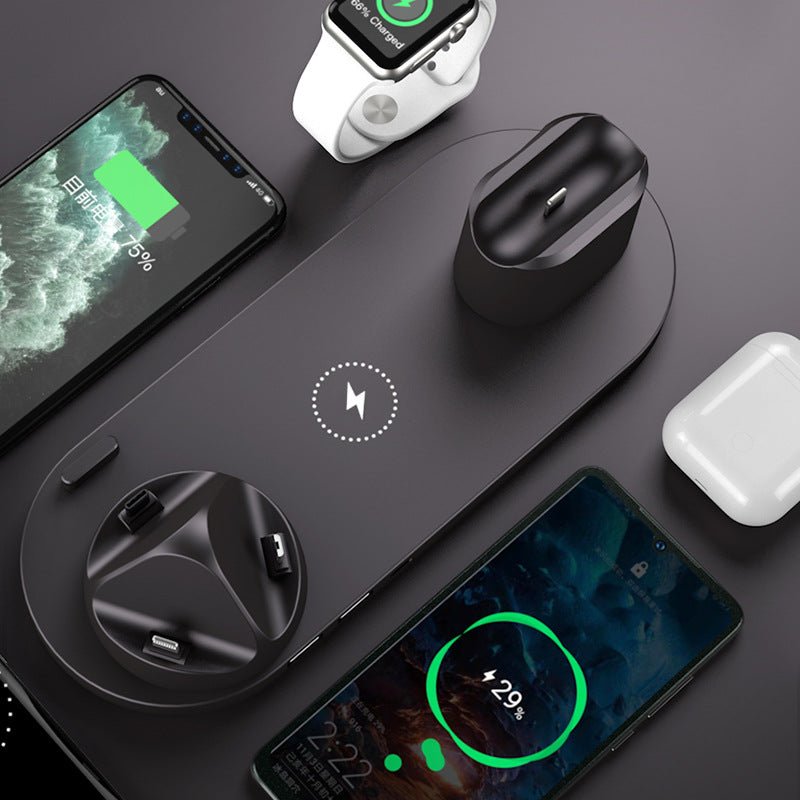 Wireless Charger For IPhone Fast Charger For Phone Fast Charging Pad For Phone Watch 6 In 1 Charging Dock Station - Nine One Network