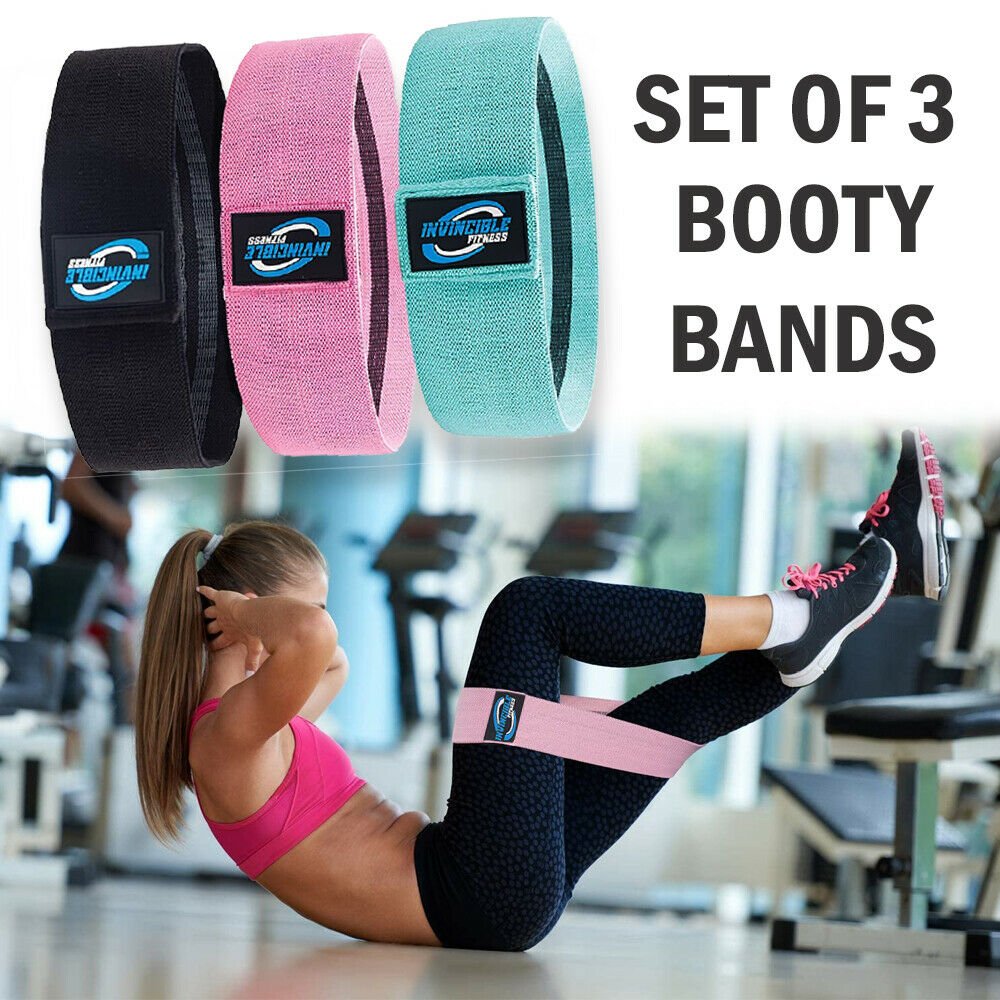 Workout Resistance Bands Loop Set Fitness Yoga Legs & Butt Workout Exercise Band - Nine One Network