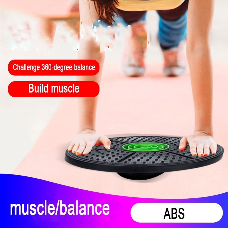 Yoga Balance Board Disc Stability Round Plates Exercise Trainer for Fitness Sports Waist Wriggling Fitness Balance Board - Nine One Network